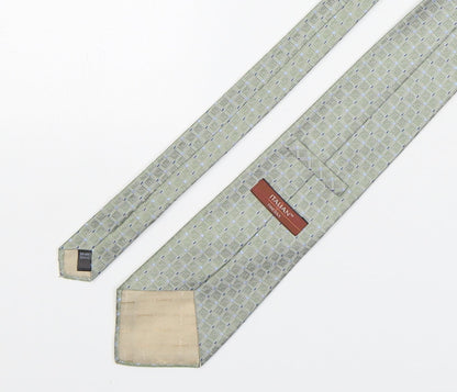 Marks and Spencer Mens Green Plaids & Checks Silk Pointed Tie One Size