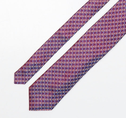 Marks and Spencer Mens Multicoloured Geometric Silk Pointed Tie One Size