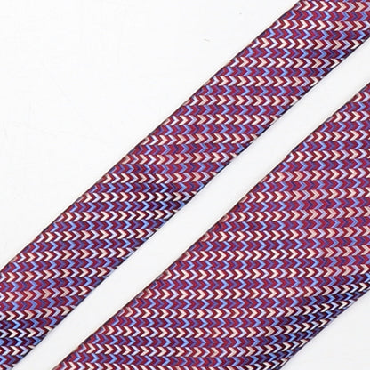 Marks and Spencer Mens Multicoloured Geometric Silk Pointed Tie One Size
