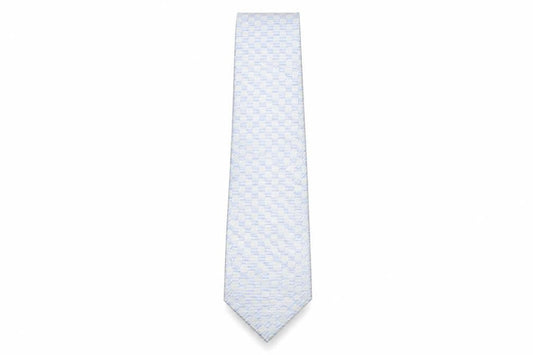 Front view of Next men’s blue plaids & checks silk pointed tie one size