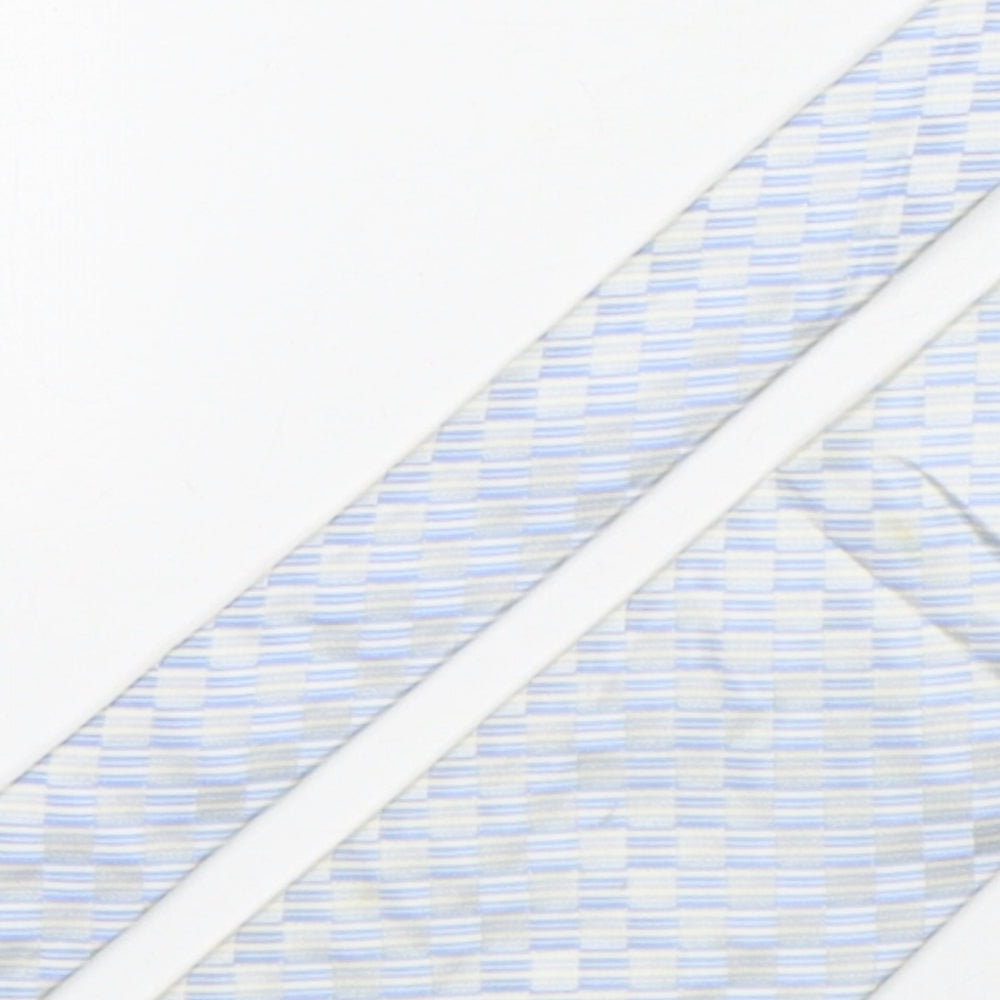 NEXT Mens Blue Plaids & Checks Silk Pointed Tie One Size