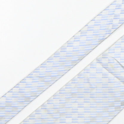 NEXT Mens Blue Plaids & Checks Silk Pointed Tie One Size