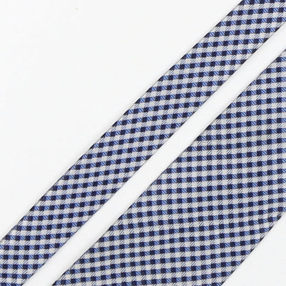PreWorn  Mens Blue Plaids & Checks Polyester Pointed Tie One Size