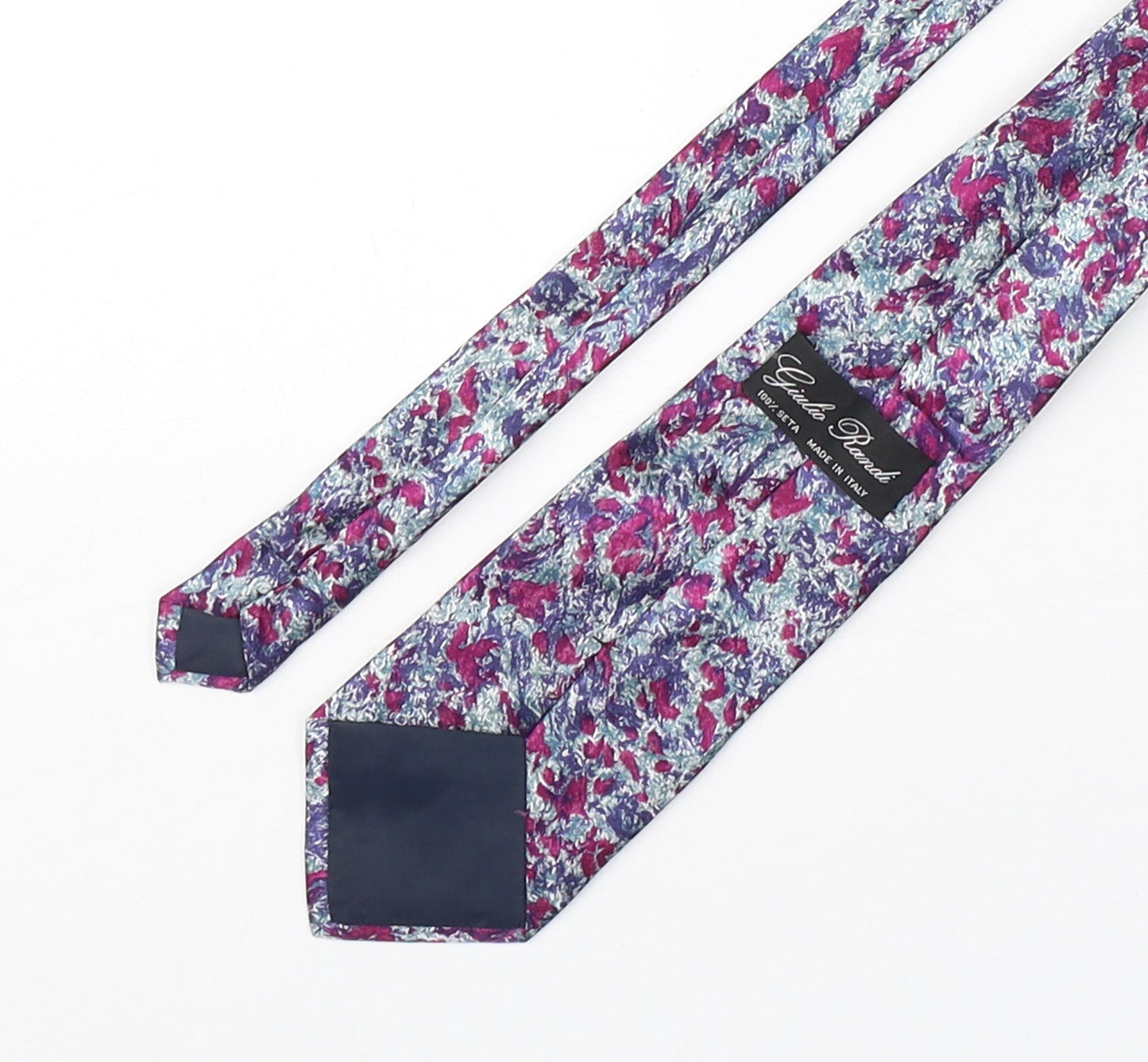 Giulio Randi Mens Multicoloured Geometric Silk Pointed Tie One Size