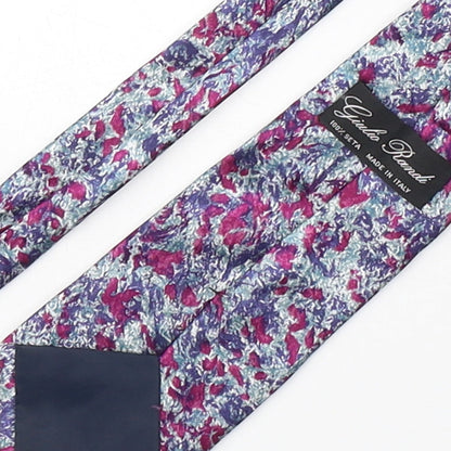 Giulio Randi Mens Multicoloured Geometric Silk Pointed Tie One Size