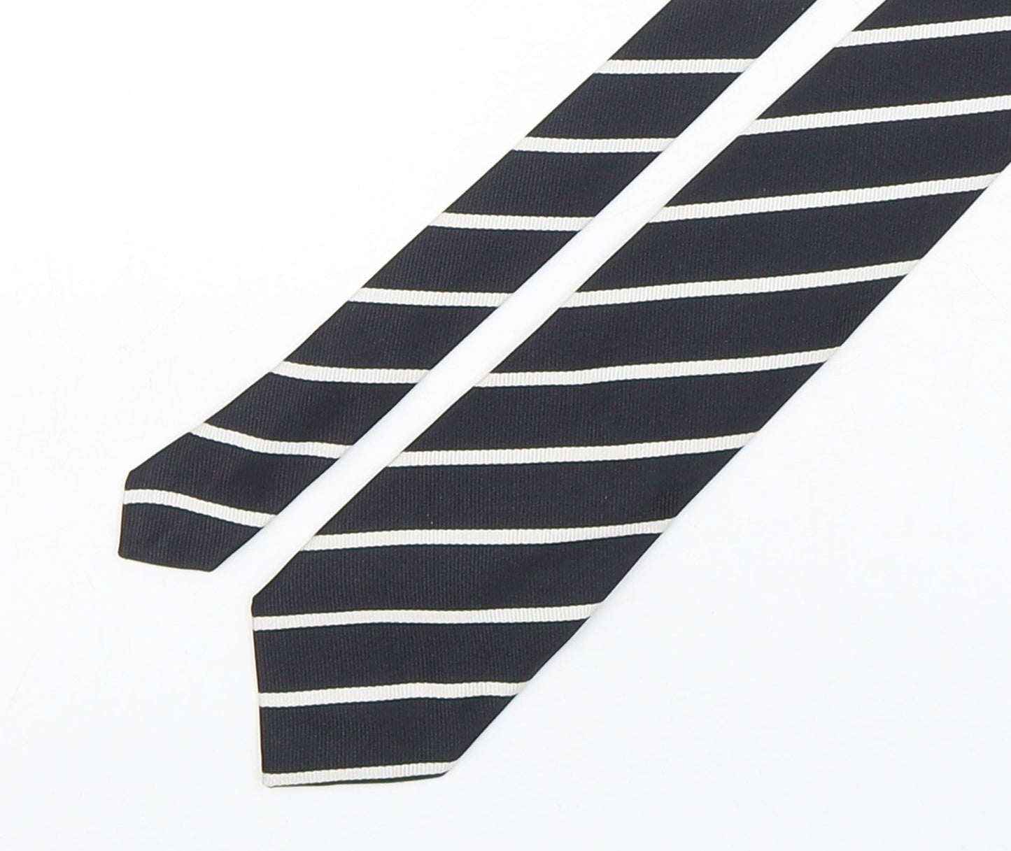 Marks and Spencer Mens Multicoloured Striped Silk Pointed Tie One Size