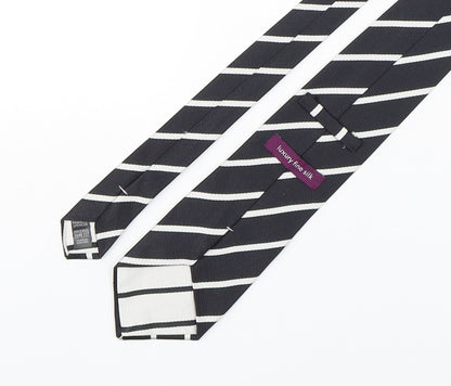 Marks and Spencer Mens Multicoloured Striped Silk Pointed Tie One Size