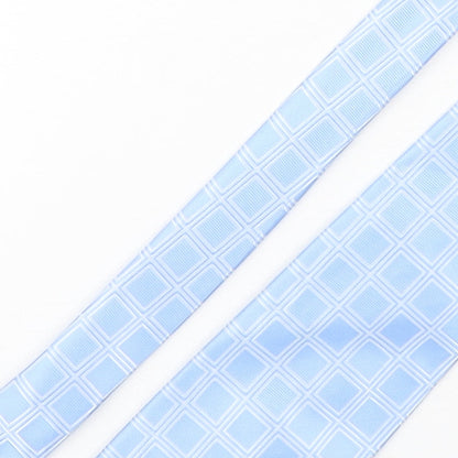 NEXT Mens Blue Plaids & Checks Polyester Pointed Tie One Size