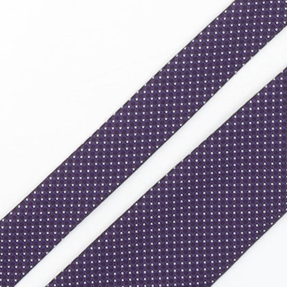 Remus  Mens Purple Polka Dot Polyester Pointed Tie One Size