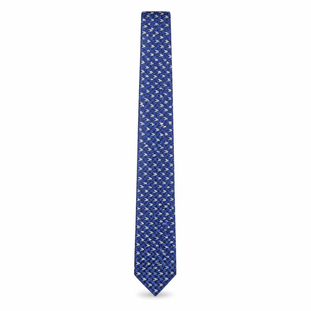 Mens Marks and Spencer Blue Geometric  Pointed Tie