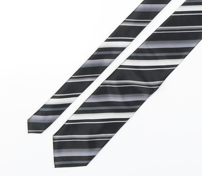 NEXT Mens Multicoloured Striped Polyester Pointed Tie One Size