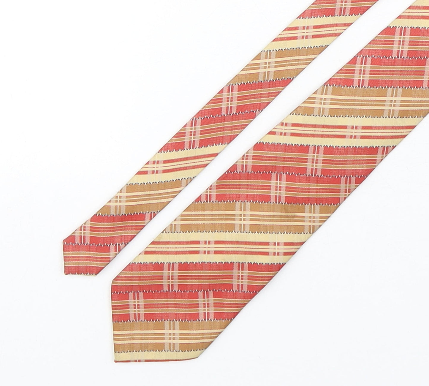 Skopes  Mens Multicoloured Plaids & Checks Polyester Pointed Tie One Size