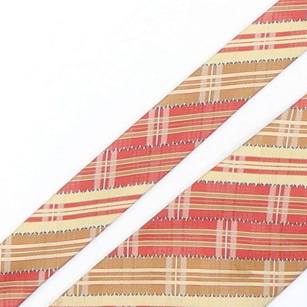 Skopes  Mens Multicoloured Plaids & Checks Polyester Pointed Tie One Size