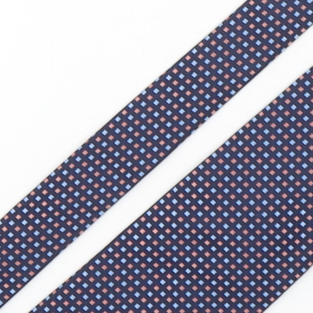 George Mens Multicoloured Plaids & Checks Polyester Pointed Tie One Size