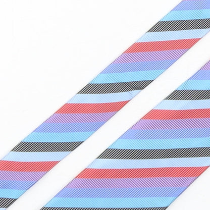 Marks and Spencer Mens Multicoloured Striped Silk Pointed Tie One Size