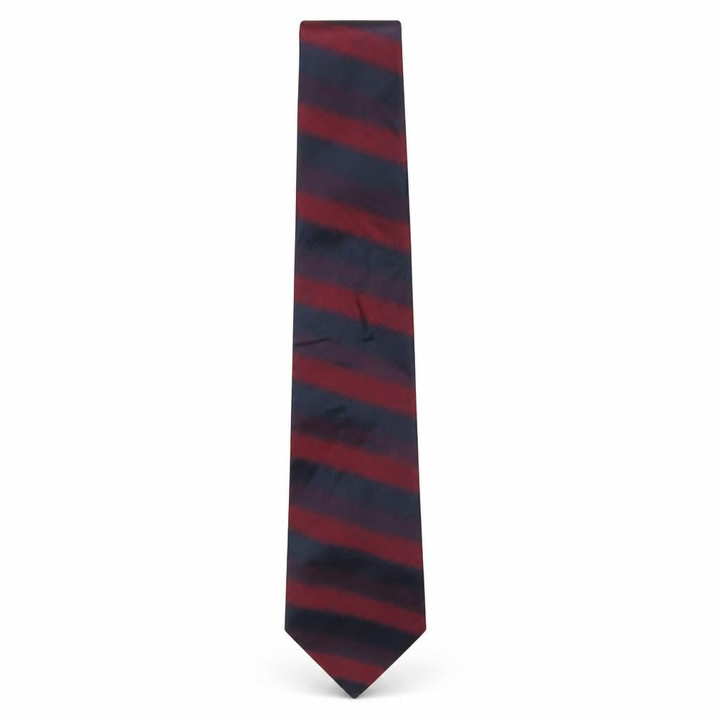 Angelo Litrico Mens Multicoloured Striped Silk Pointed Tie One Size