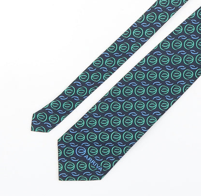 Allen & Douglas Mens Multicoloured Geometric Polyester Pointed Tie One Size