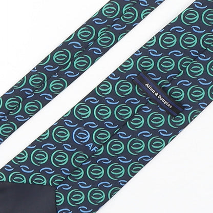 Allen & Douglas Mens Multicoloured Geometric Polyester Pointed Tie One Size