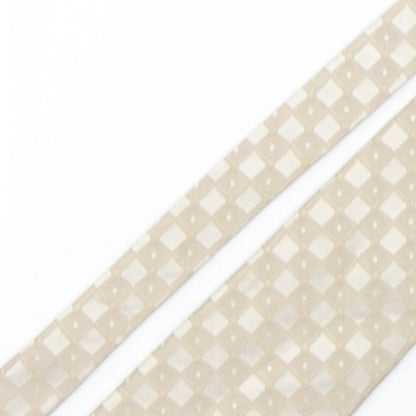Mens Copperstone Beige Plaids & Checks  Pointed Tie