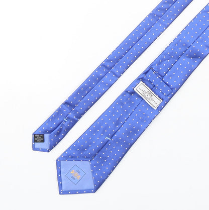 Hawes & Curtis Mens Blue Polka Dot Silk Pointed Tie One Size