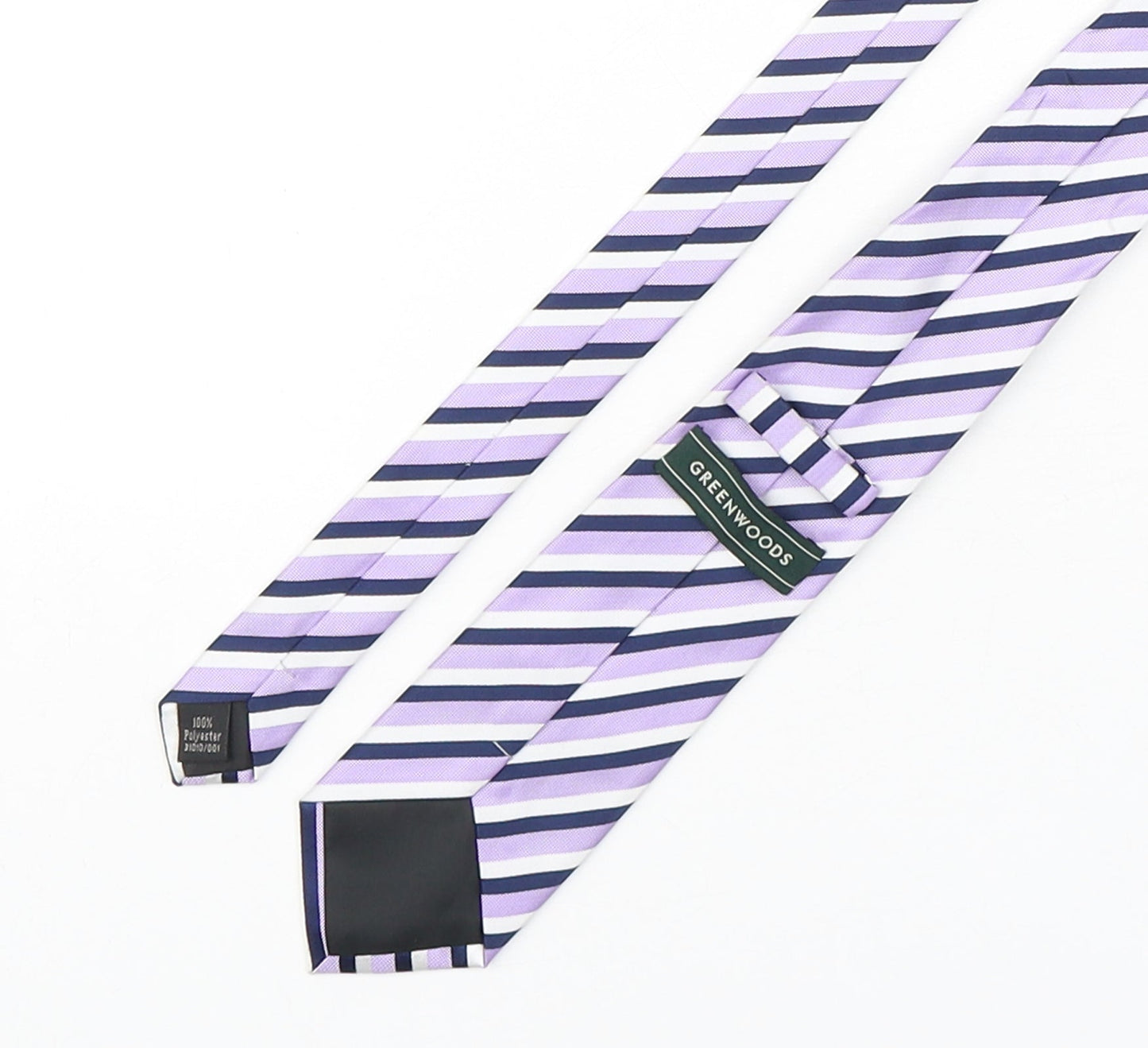 Mens Greenwoods Multicoloured Striped  Pointed Tie