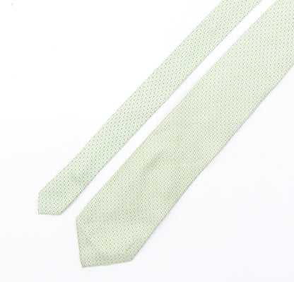 Tie Rack Mens Green Geometric Silk Pointed Tie One Size