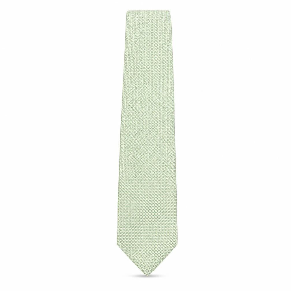 Mens Tie Rack Green Geometric  Pointed Tie