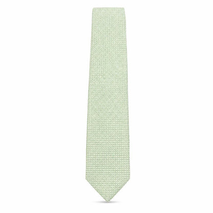 Mens Tie Rack Green Geometric  Pointed Tie