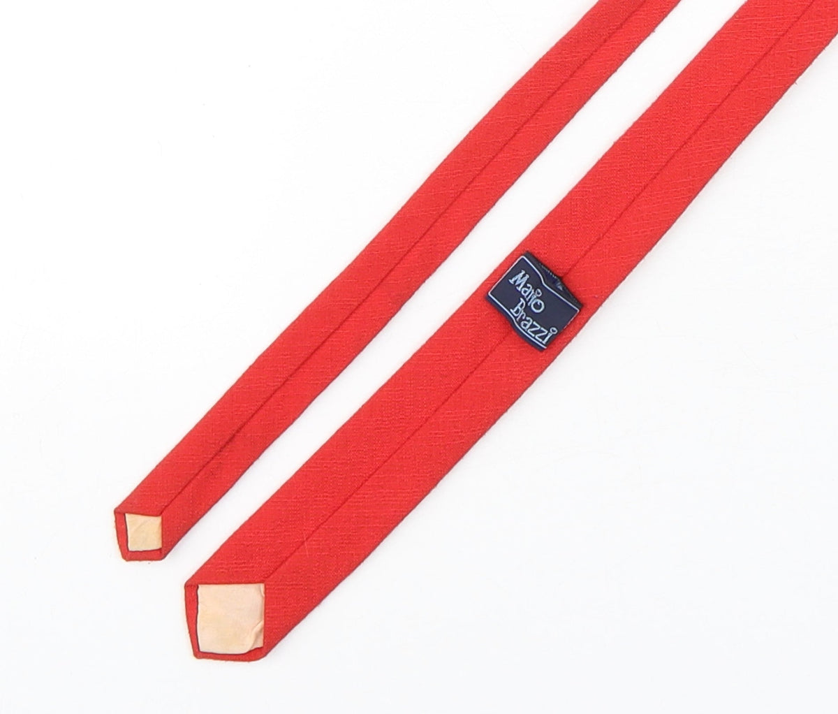 Back view of Mario Brazzi men’s red wool pointed tie one size