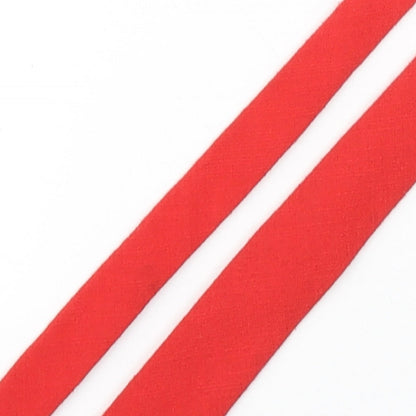Close-up detail of Mario Brazzi men’s red wool pointed tie one size