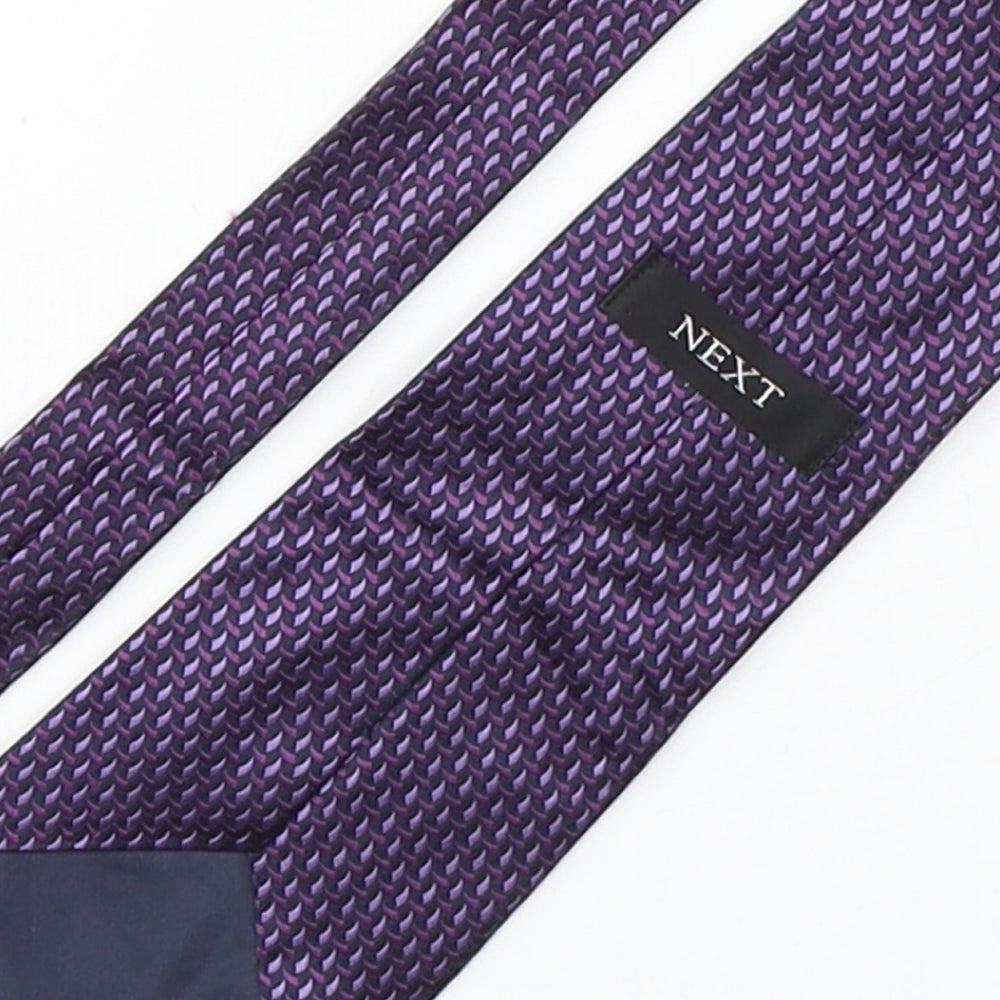 NEXT Mens Multicoloured Geometric Silk Pointed Tie One Size