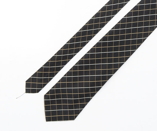 Marks and Spencer Mens Multicoloured Plaids & Checks Polyester Pointed Tie One Size