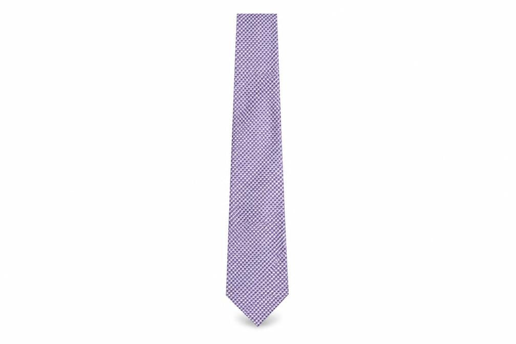 Mens Zantos Purple Plaids & Checks  Pointed Tie