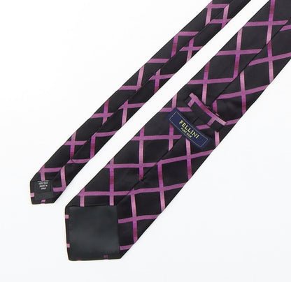 Mens Fellini Multicoloured Geometric  Pointed Tie