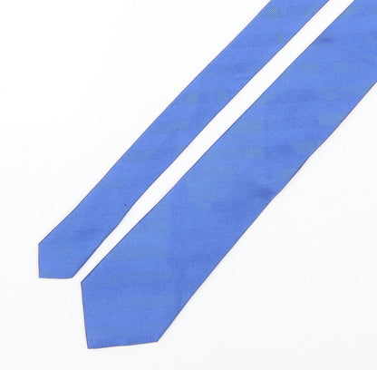 Marks and Spencer Mens Blue  Silk Pointed Tie One Size