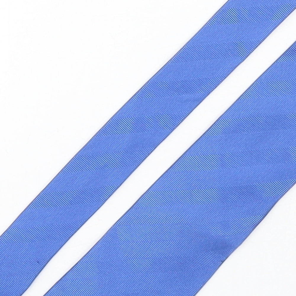Marks and Spencer Mens Blue  Silk Pointed Tie One Size