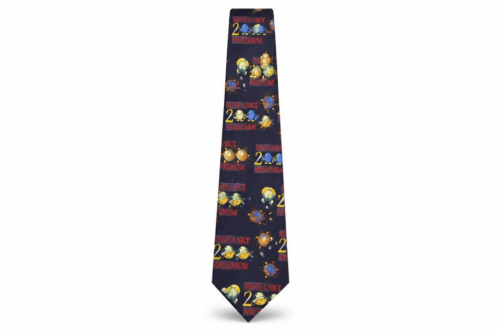 Mens Rene Chagal Multicoloured Geometric  Pointed Tie