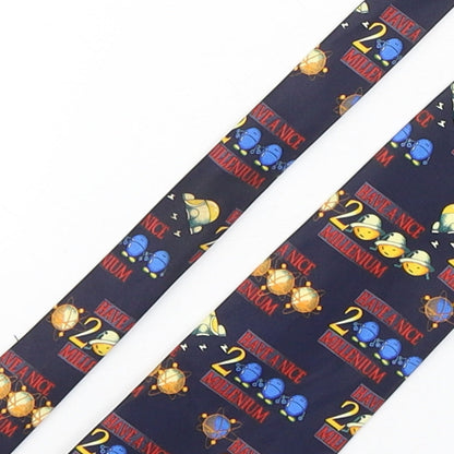 Rene Chagal  Mens Multicoloured Geometric Silk Pointed Tie One Size - Millenium