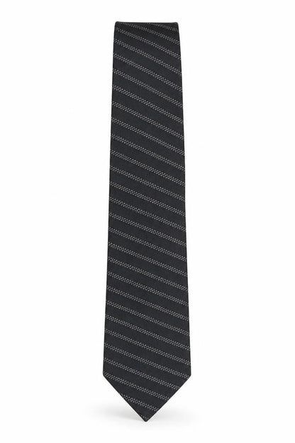 Mens BHS Black Striped  Pointed Tie