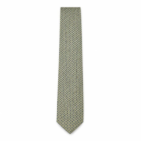 Front view of Next men’s multicoloured geometric silk pointed tie one size