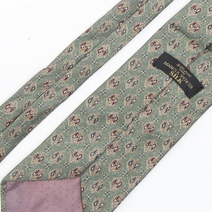 Marks and Spencer Mens Multicoloured Paisley Silk Pointed Tie One Size