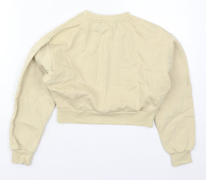 LilyLane Girls Beige  Cotton Pullover Sweatshirt Size 9-10 Years  Pullover