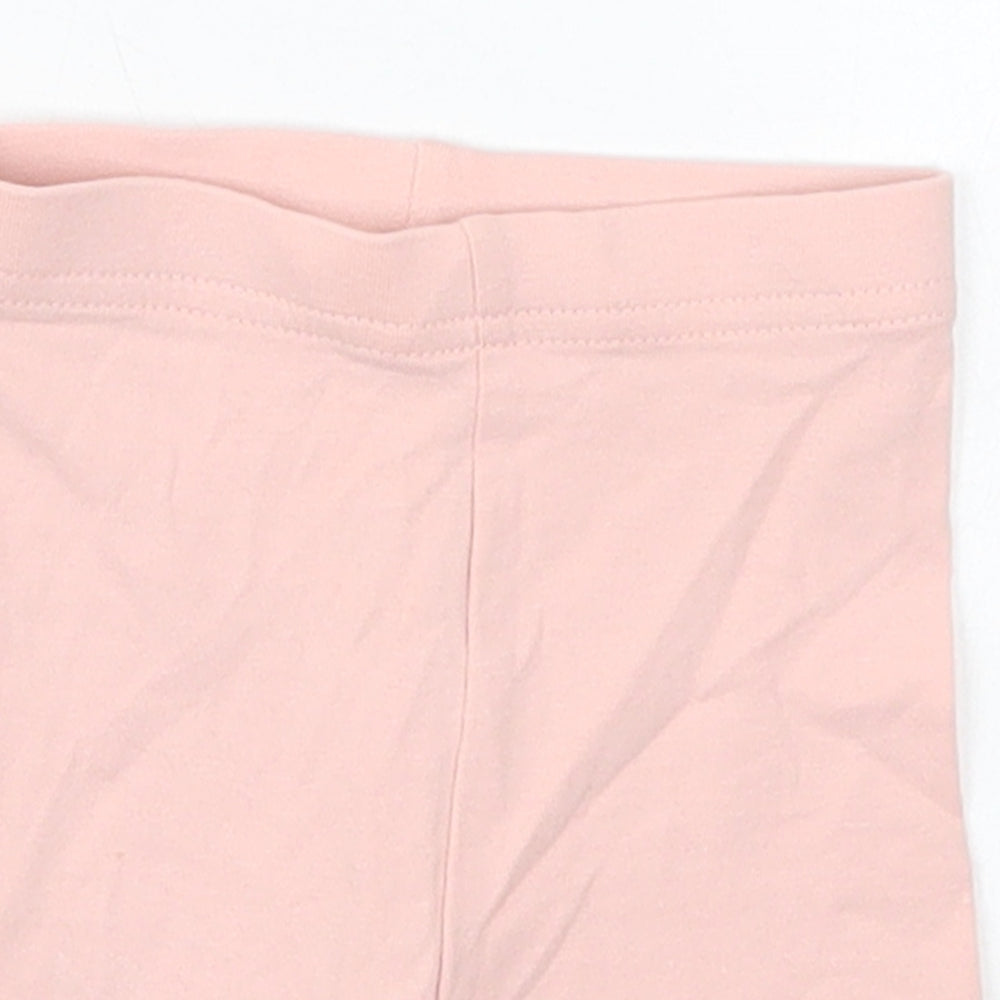 George Girls Pink  Cotton Cropped Leggings Size 0-3 Months