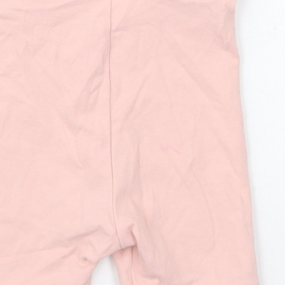 George Girls Pink  Cotton Cropped Leggings Size 0-3 Months