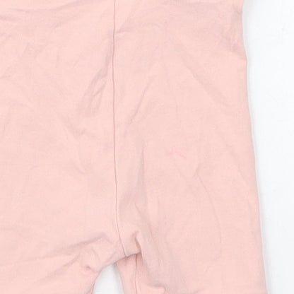 George Girls Pink  Cotton Cropped Leggings Size 0-3 Months
