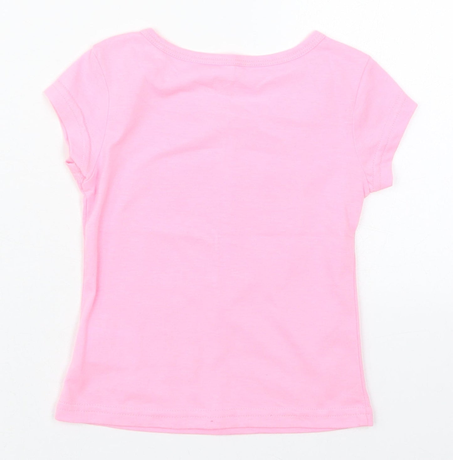 Cheetah Girls Pink  Cotton Basic T-Shirt Size 2 Years Crew Neck Pullover - Heart
