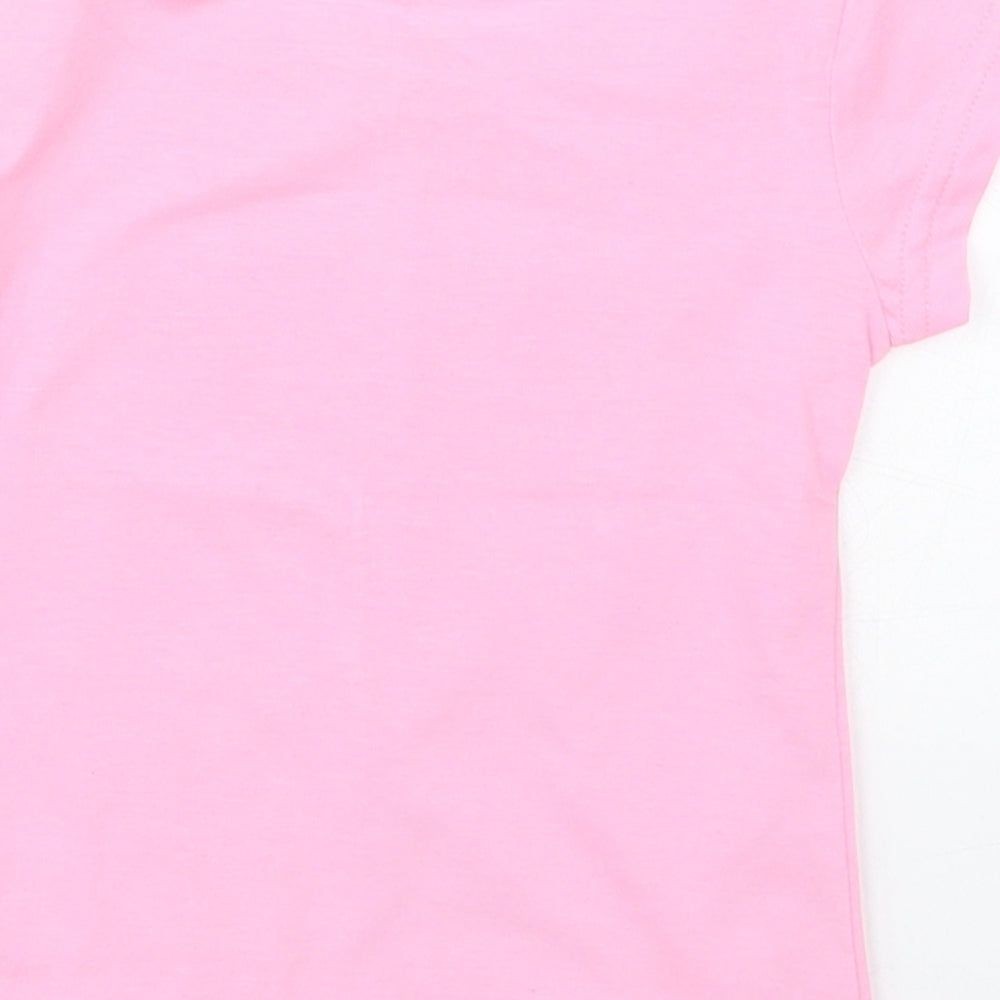 Cheetah Girls Pink  Cotton Basic T-Shirt Size 2 Years Crew Neck Pullover - Heart