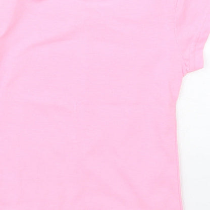 Cheetah Girls Pink  Cotton Basic T-Shirt Size 2 Years Crew Neck Pullover - Heart