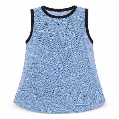 Womens UK Size 10 Neon Rose Blue Basic Tank
