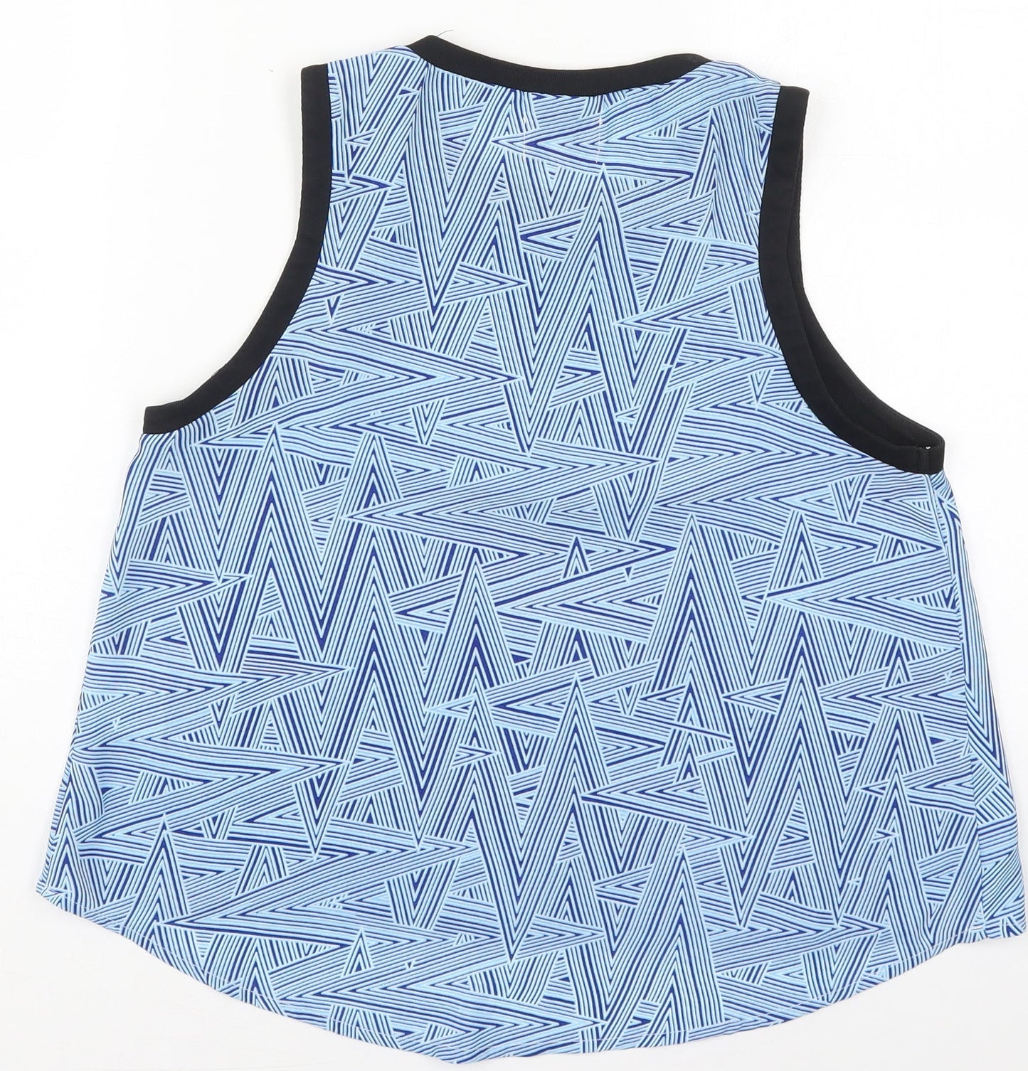 Womens UK Size 10 Neon Rose Blue Basic Tank